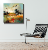 Rolling Hills Landscape Canvas Painting